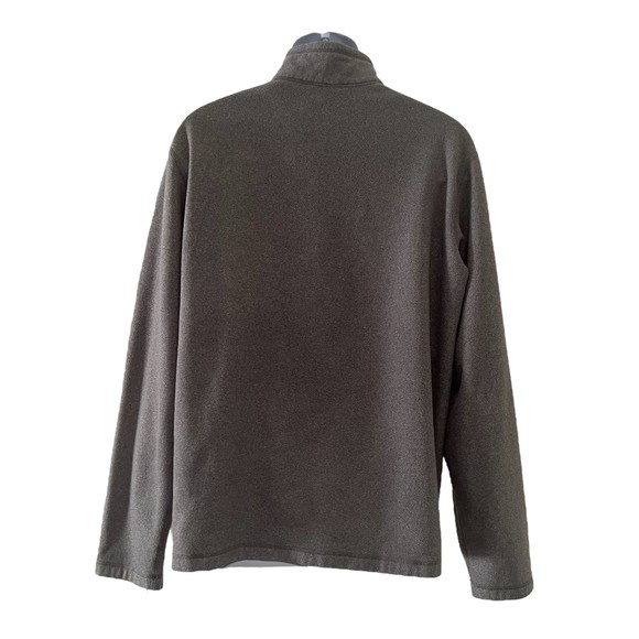 Eddie Bauer Jacket Coat Gray Pockets Mock Neck Half Zipper Longsleeve Men’s Sz L - Picture 2 of 5